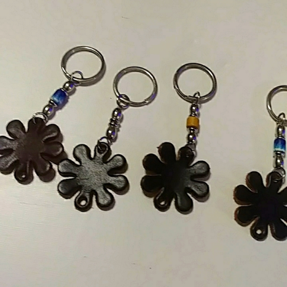 Handmade leather keychain